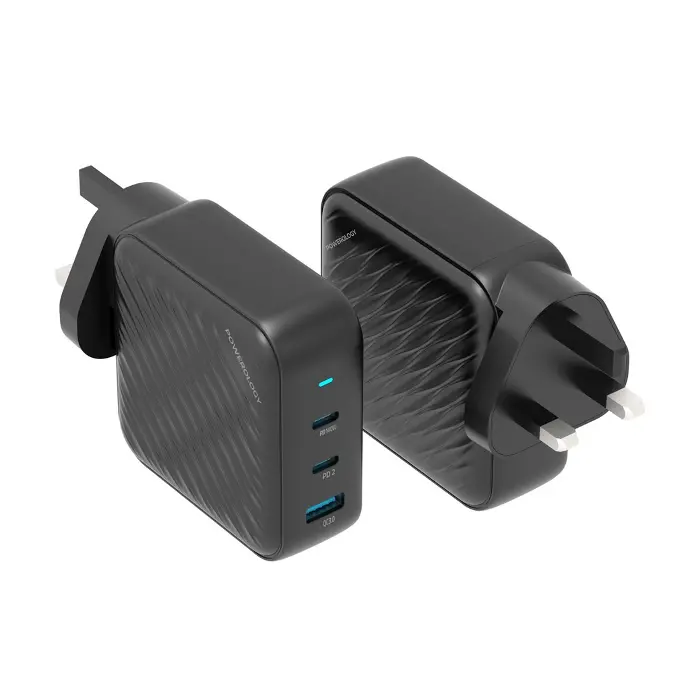 Powerology Cables And Chargers 140W Dual PD GAN Charger PD 140W Black 