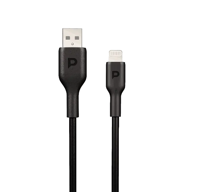 Powerology Cables And Chargers USB-A Lightning +30000 Bends Black 