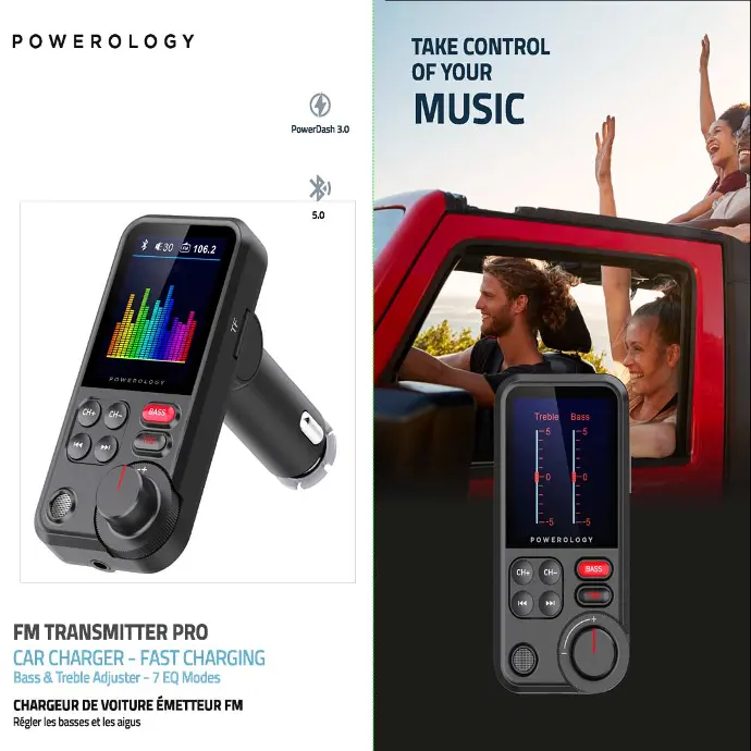 Car Charger And FM Transmitter 