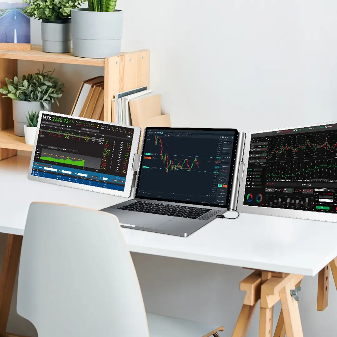 Dual Screen Portable Monitor - Silver