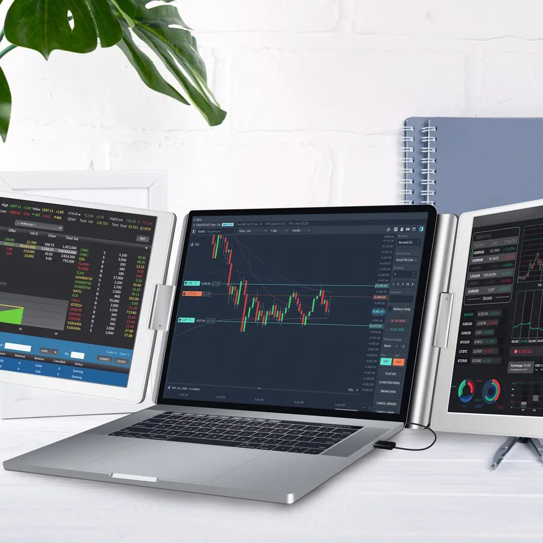 Dual Screen Portable Monitor - Silver