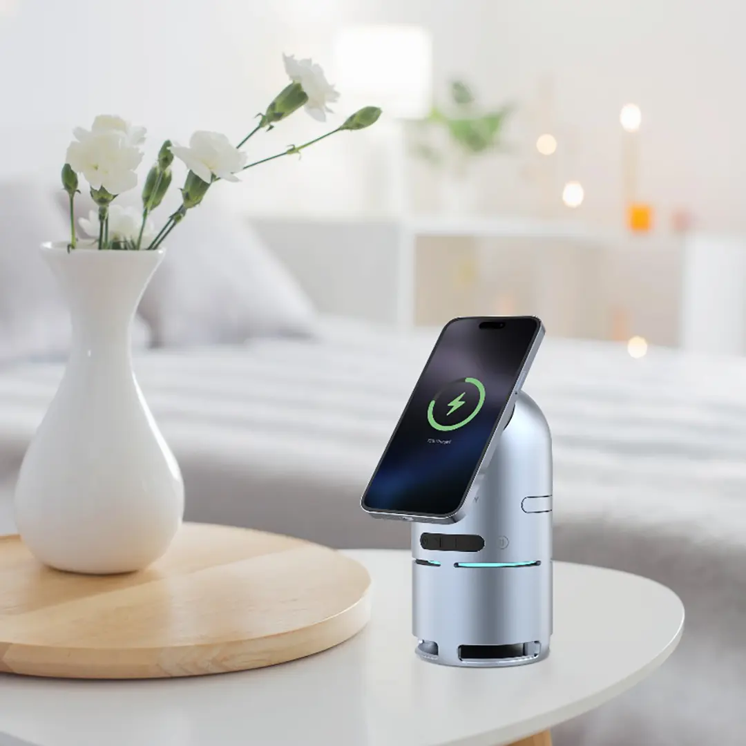 Qi2 Speaker Charge Station - Gray
