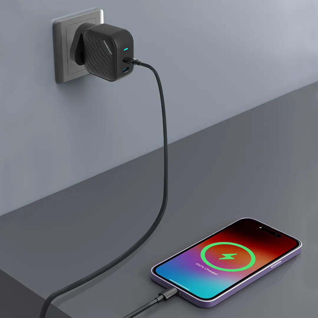 Gan Dual USB-C Wall Charger - Black