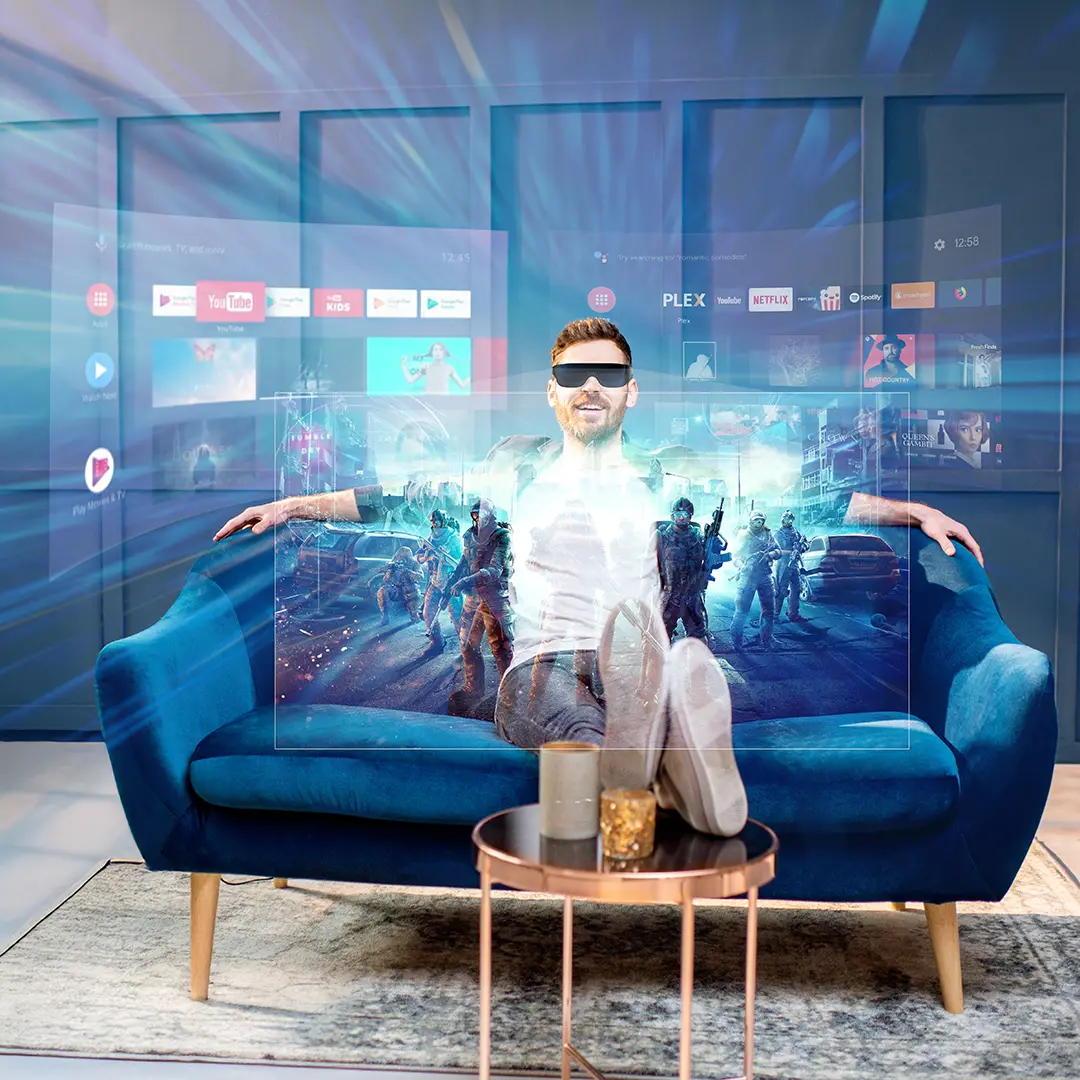 2/3D Ultra AR Movie Glass 1080P 120" - Blue