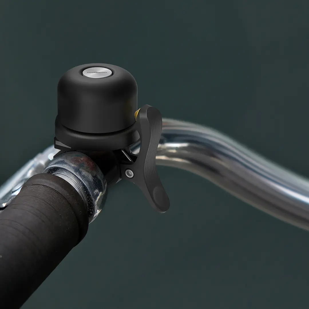 Bicycle & Scooter Bell With Airtag Mount - Black