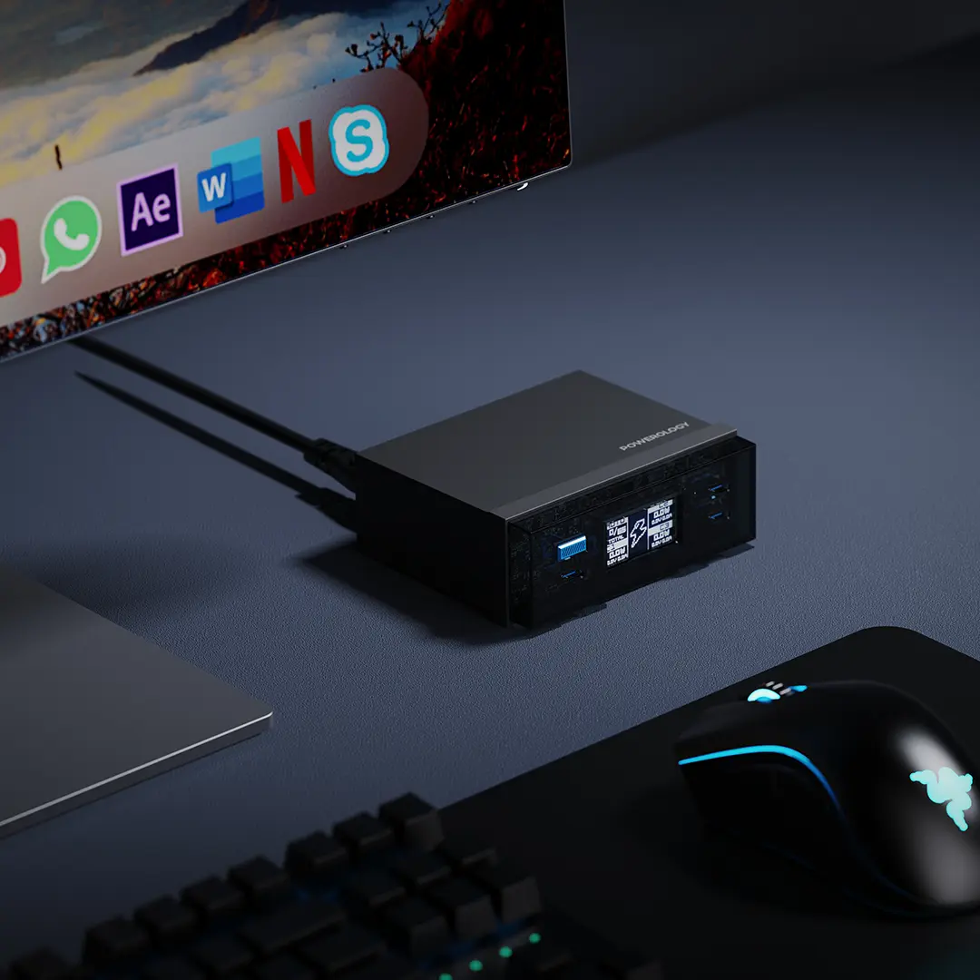 Power Hub Desktop Charging Station - Black