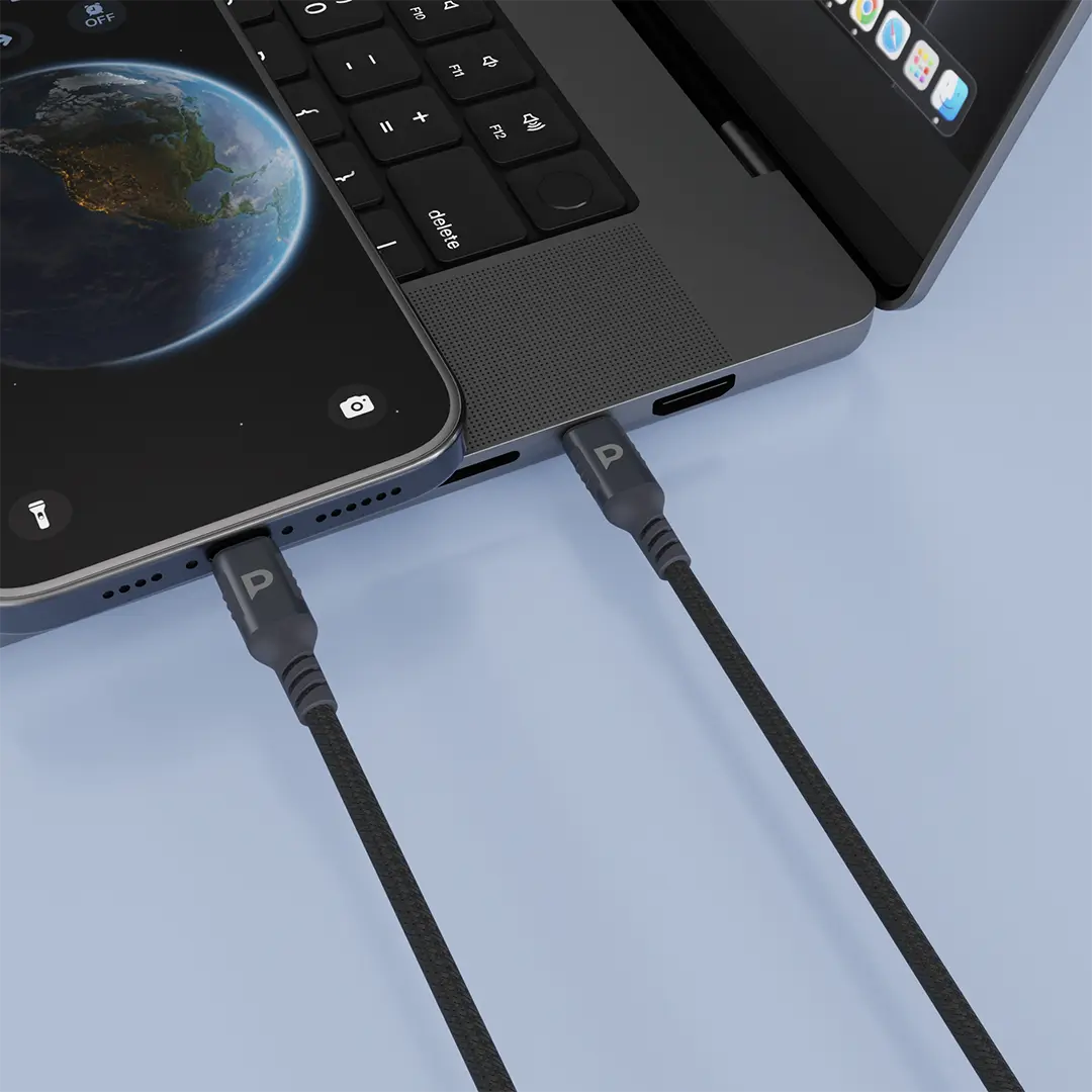 Power Sync Weave USB-C to Lightning PD 60W - Black