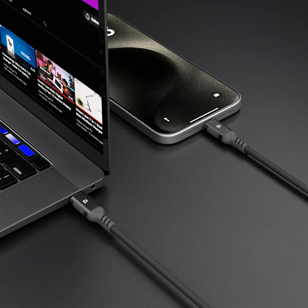Power Sync Weave USB-C to Lightning PD 60W - Black