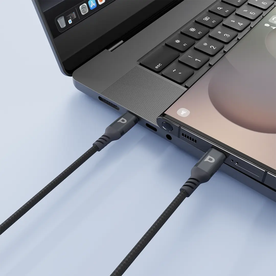 Power Sync Weave 240W USB-C to USB-C 2m Cable - Gray