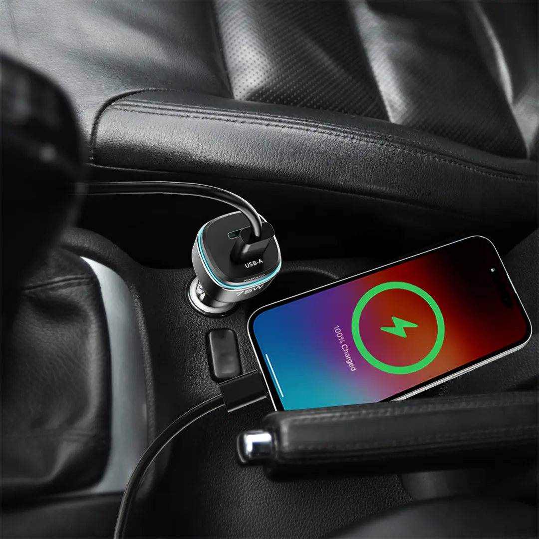 Powerology 75W Dual-Port High-Power Car Charger Powerology 75W Dual-Port High-Power Car Charger