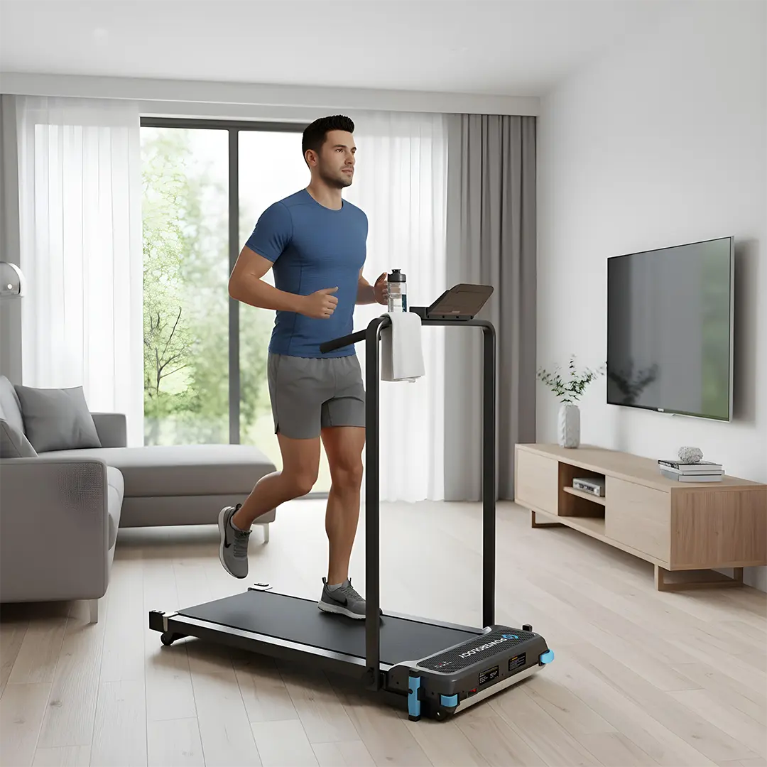 Powerology 2-In-1 Foldable Treadmill With Massage Pad - Black Powerology 2-In-1 Foldable Treadmill With Massage Pad - Black