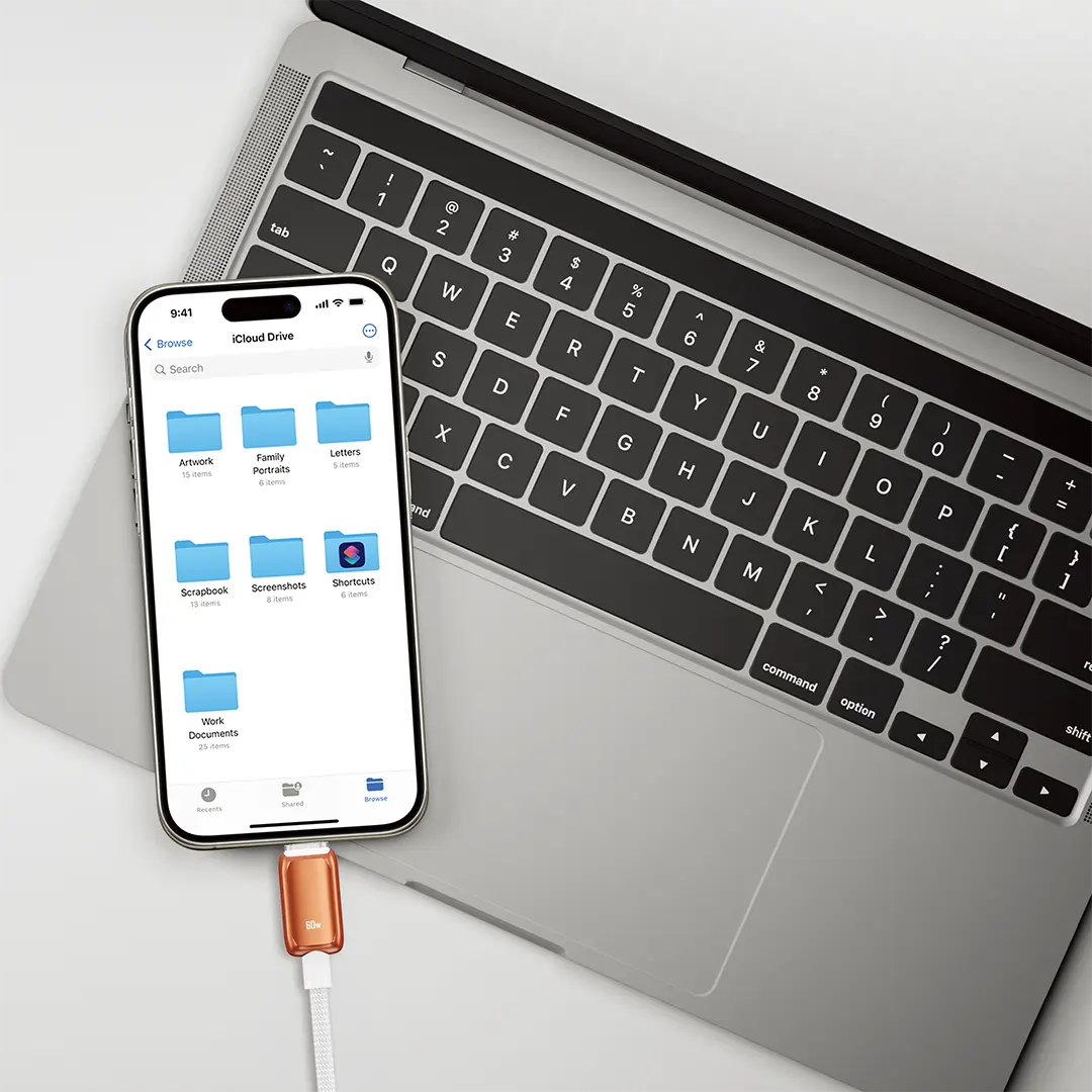 Powerology Zinco Series 60W USB-C Cable - Orange Powerology Zinco Series 60W USB-C Cable - Orange