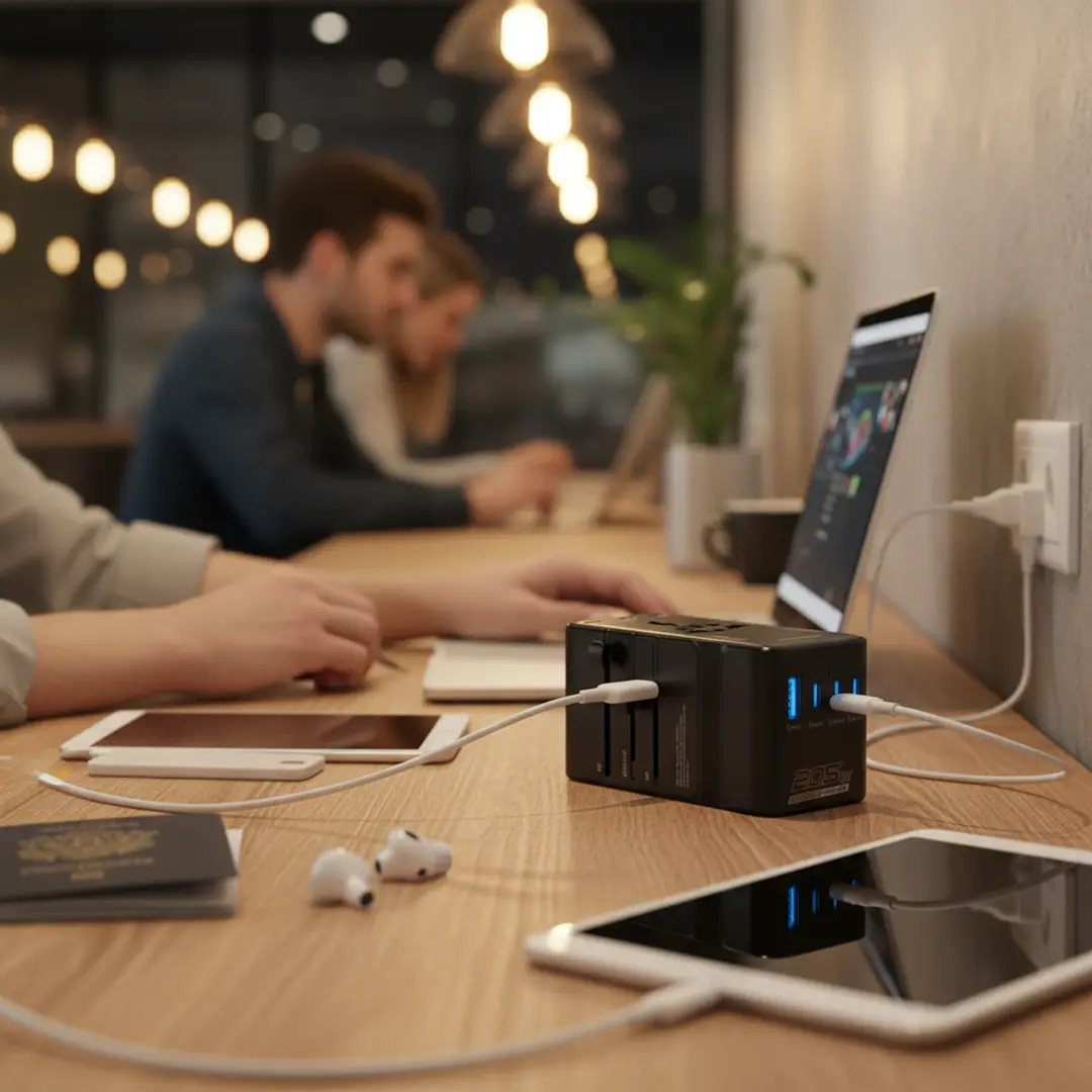 Powerology Spetrova GaN Multi-Port Universal Adapter - Black