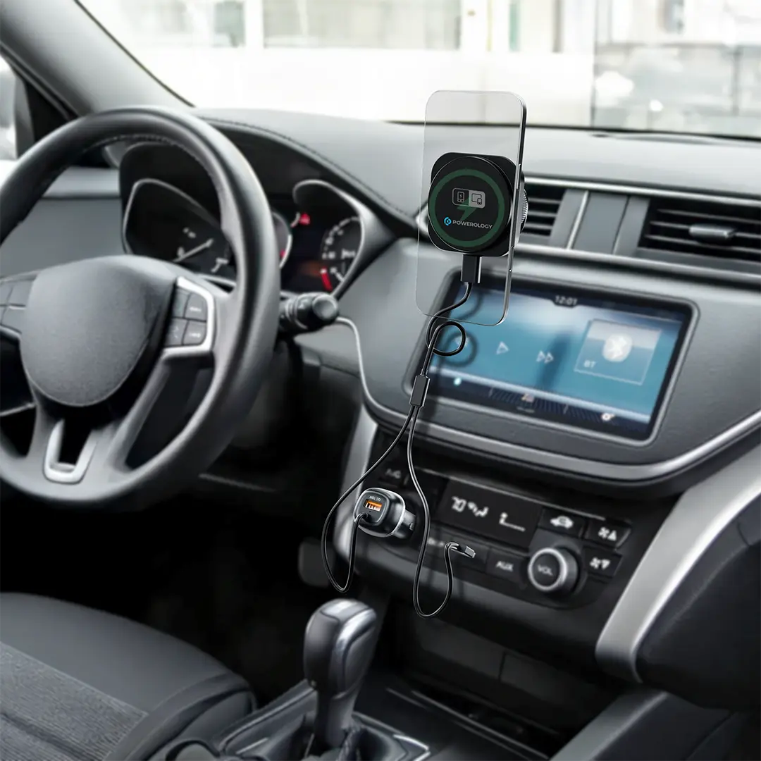 Powerology Nexar Smart Car Charger - Black Powerology Nexar Smart Car Charger - Black