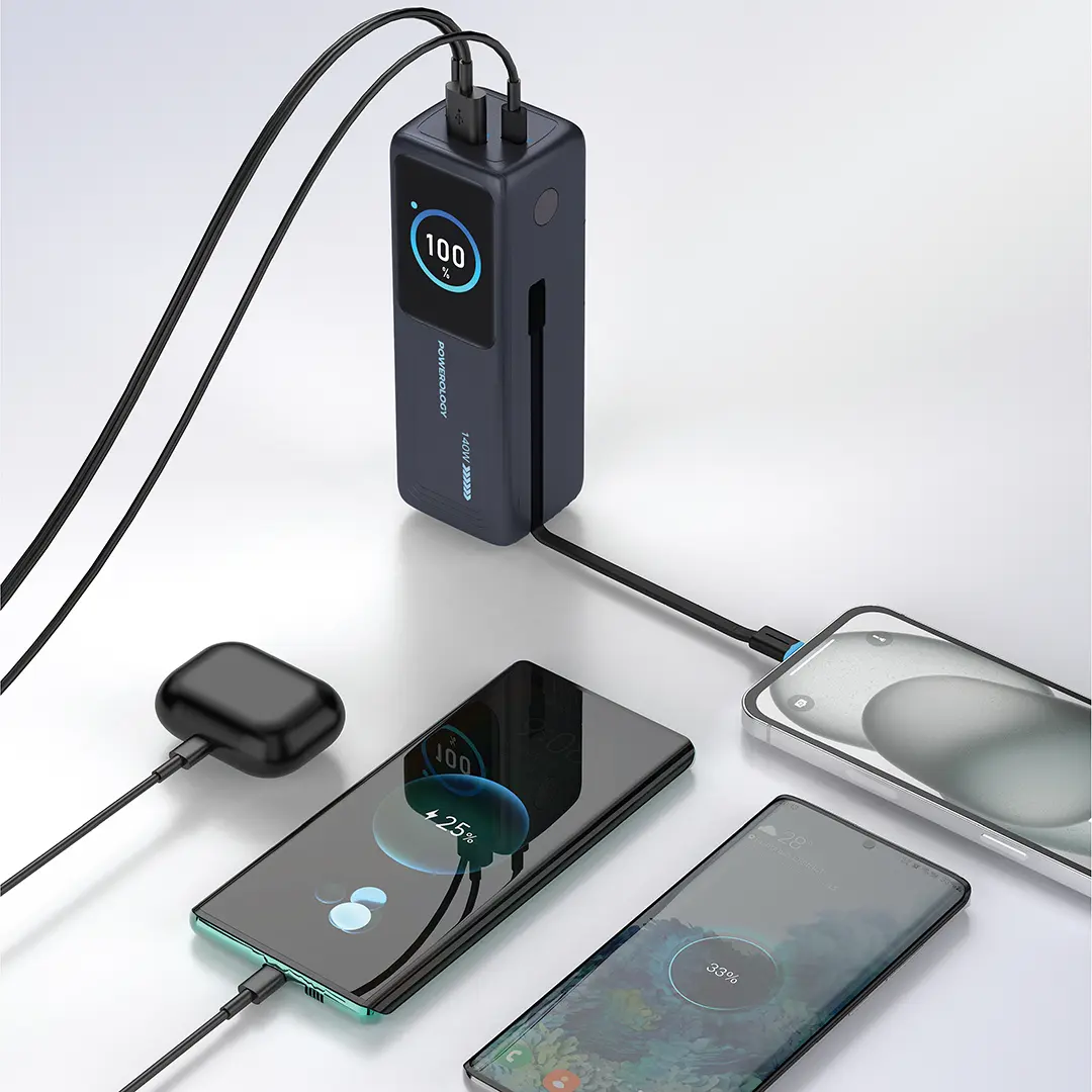 Powerology Thunderamp 30000mAh Power Bank - Gray