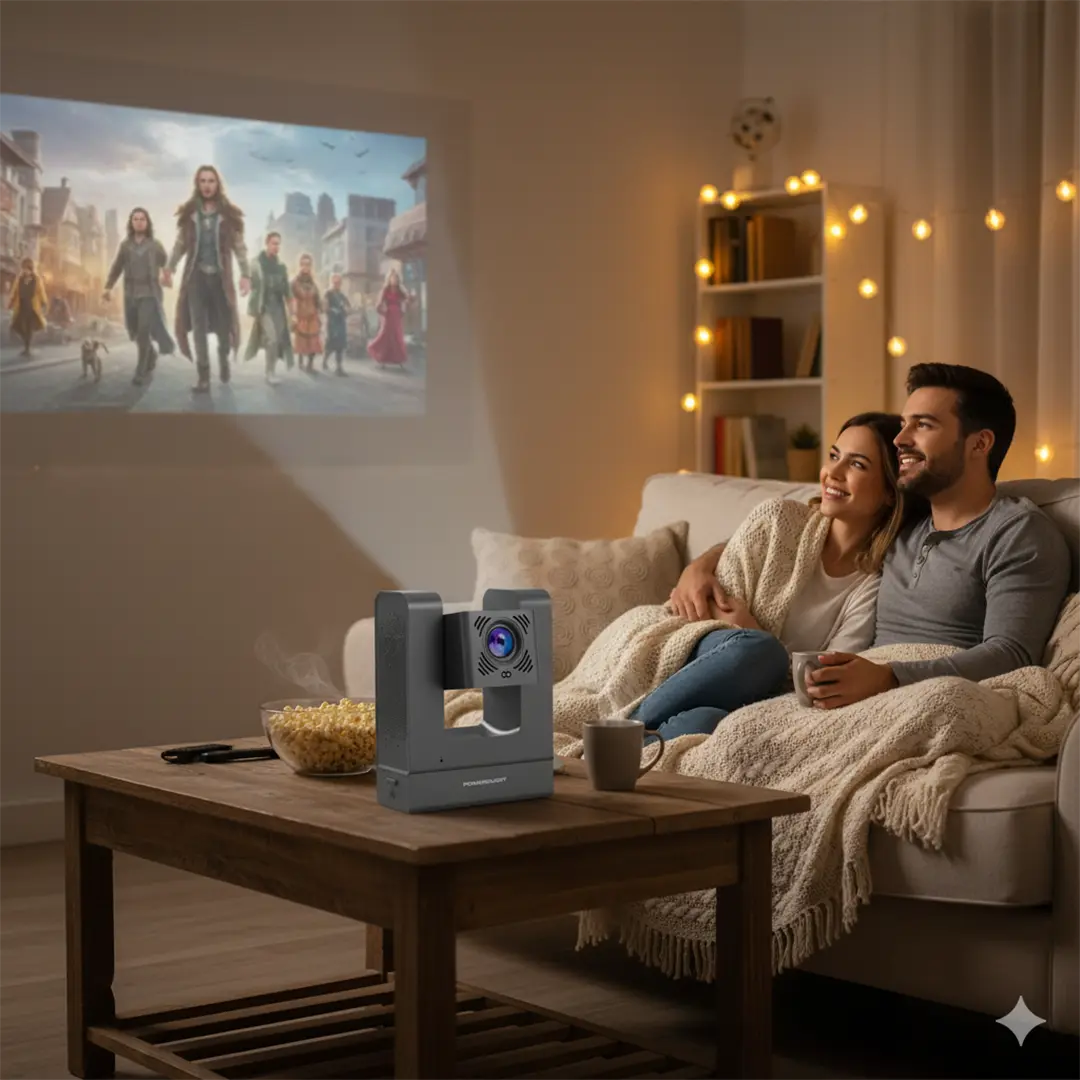 Powerology VisionArc Portable Smart Projector - Gray