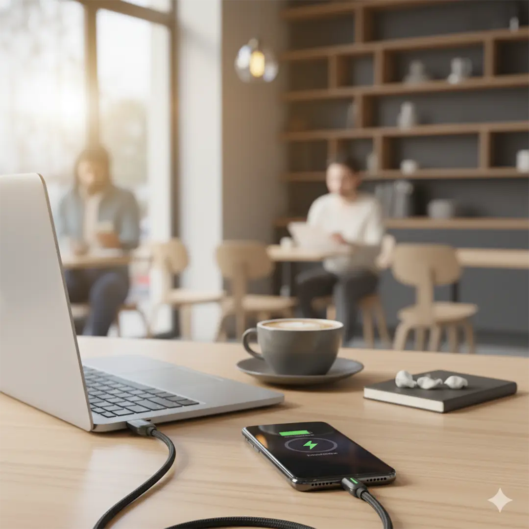 Powerology 60W Braided USB-C to USB-C Cable - Black Powerology 60W Braided USB-C to USB-C Cable - Black