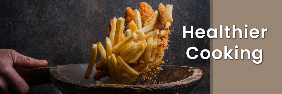 ALT="fries and nuggets airfryed in a healthy way"