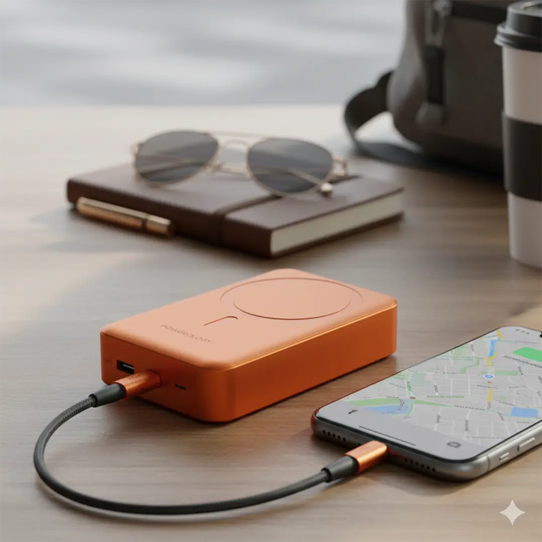 Powerology Spetano 20000mAh MagSafe Aluminum Power Bank - Orange Powerology Spetano 20000mAh MagSafe Aluminum Power Bank - Orange