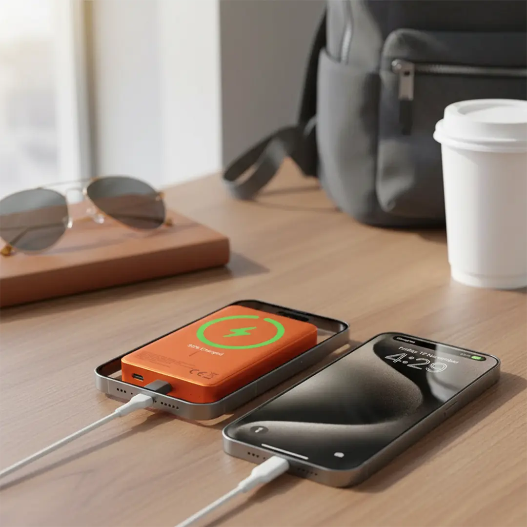 Powerology Spetelli 10000mAh MagSafe Aluminum Power Bank - Orange Powerology Spetelli 10000mAh MagSafe Aluminum Power Bank - Orange