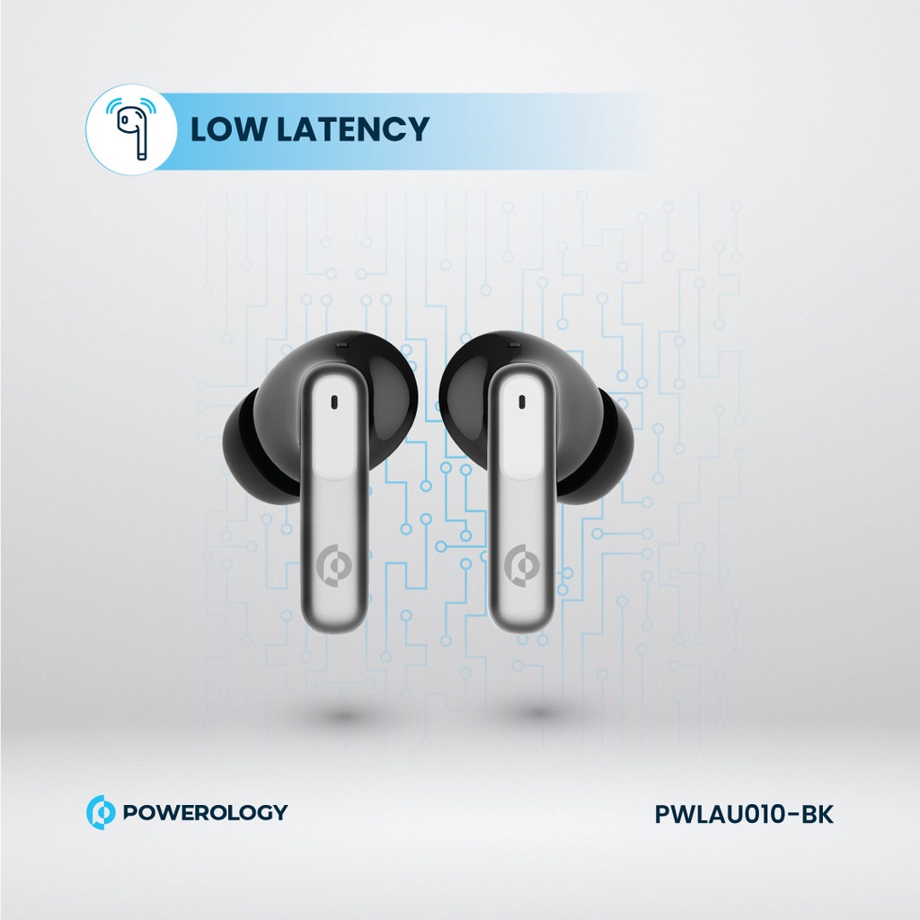 Powerology 6 Mic Hybrid ANC + ENC True Wireless Buds 