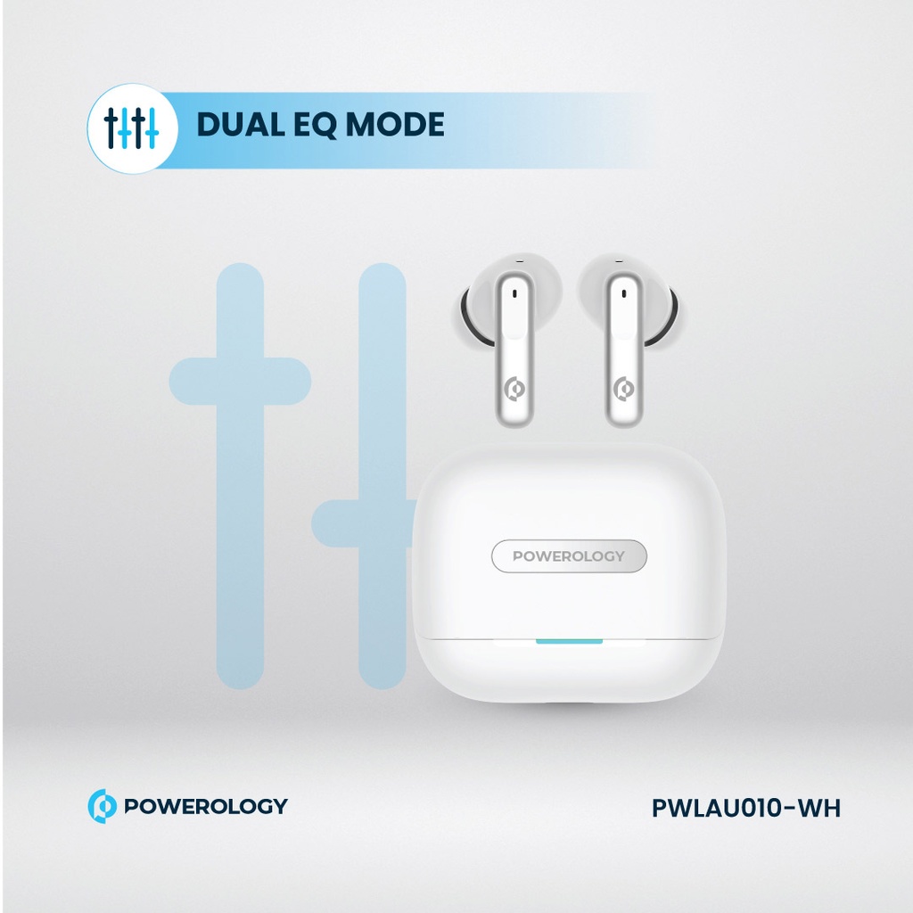 Powerology 6 Mic Hybrid ANC + ENC True Wireless Buds 