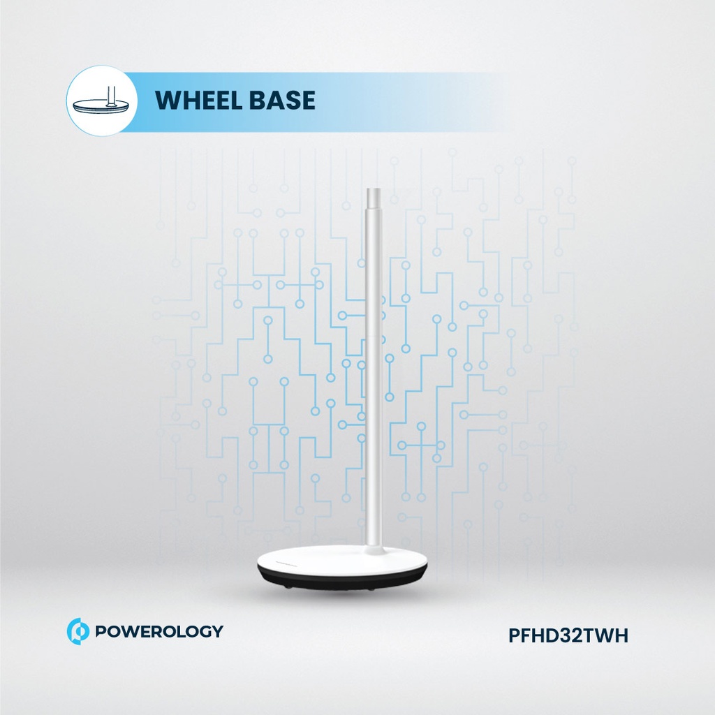 Powerology FHD Android 32” Tablet with Stand and Built-in Battery 4+128GB - White