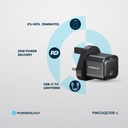 Powerology 20W Single C Port PD Charger UK with Type C to Lightining MFI 27W cable - Black