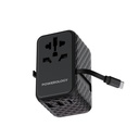 Powerology GaN Universal Charger Retractable Type-C Cable 