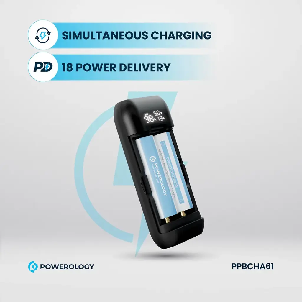 Powerology Diy Cell 10000+5000mAh Powerbank - Gray