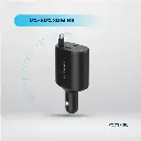 Powerology Type-C Retractable Car Charger - Black