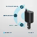 Powerology Type-C Retractable Car Charger - Black