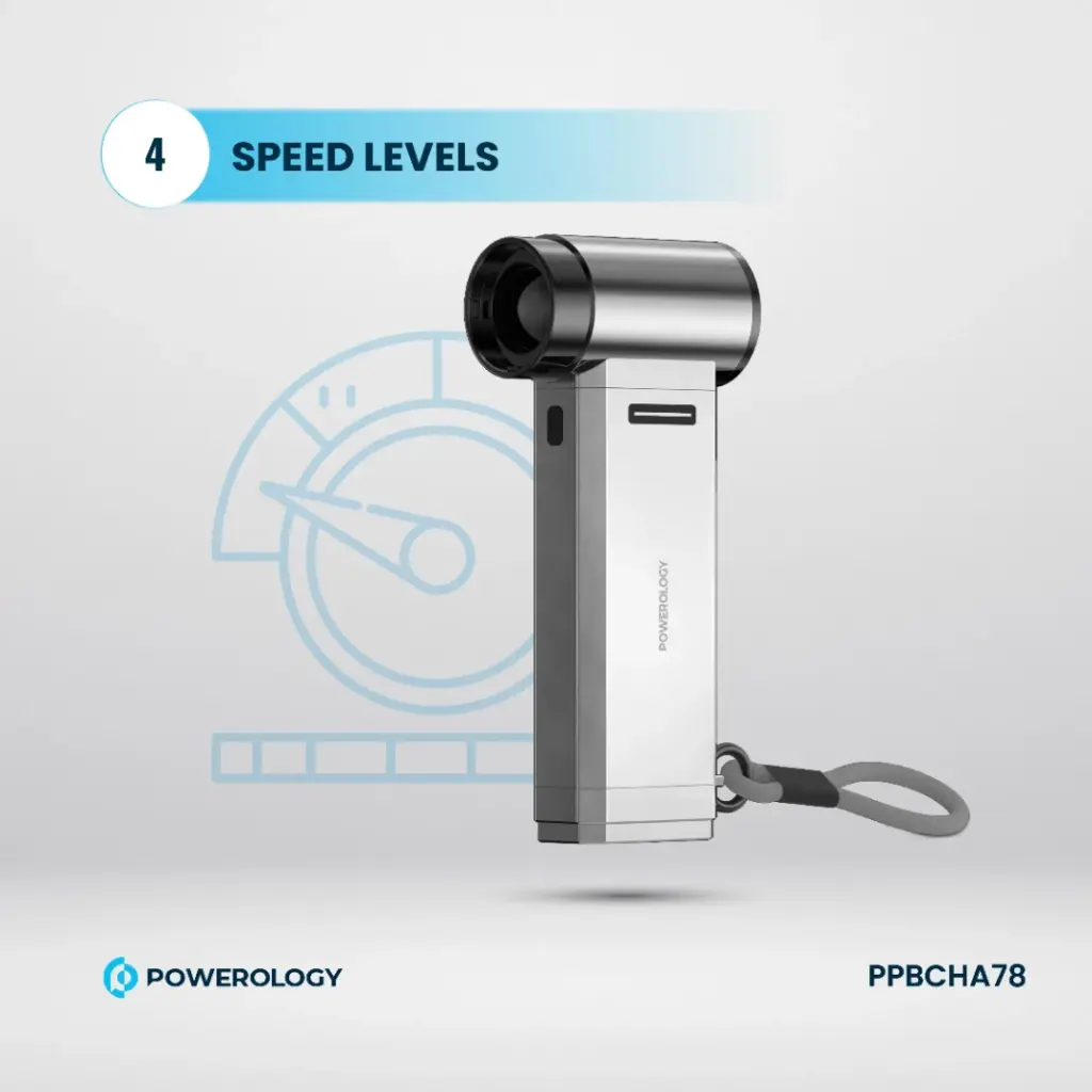 Powerology Turbo Jet Fan & Vacuum - Silver