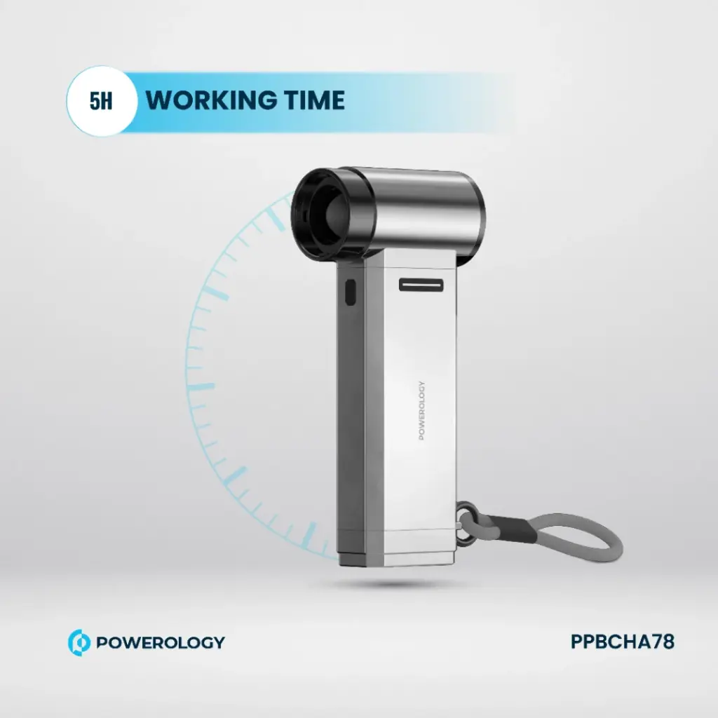 Powerology Turbo Jet Fan & Vacuum - Silver