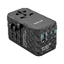 Powerology GaN 170W Universal Charger with 4-Ports Fast Charging + Ac - Black