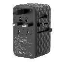 Powerology GaN 170W Universal Charger with 4-Ports Fast Charging + Ac - Black