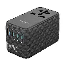 Powerology GaN 170W Universal Charger with 4-Ports Fast Charging + Ac - Black