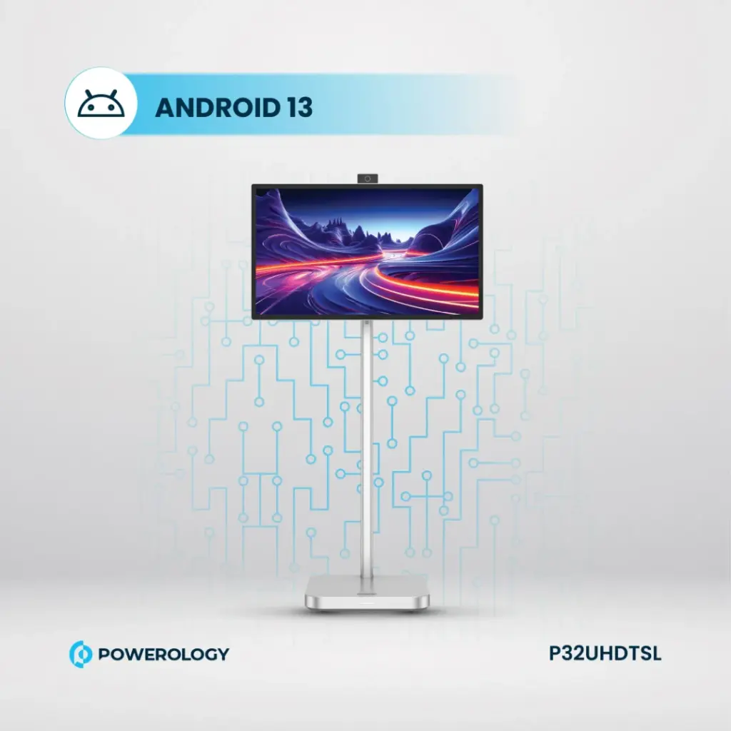 Powerology Android 32” UHD 60Hz Tablet with Stand