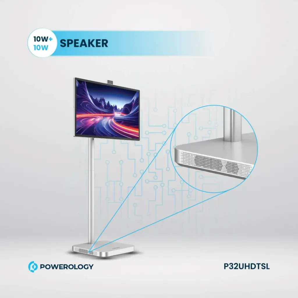 Powerology Android 32” UHD 60Hz Tablet with Stand