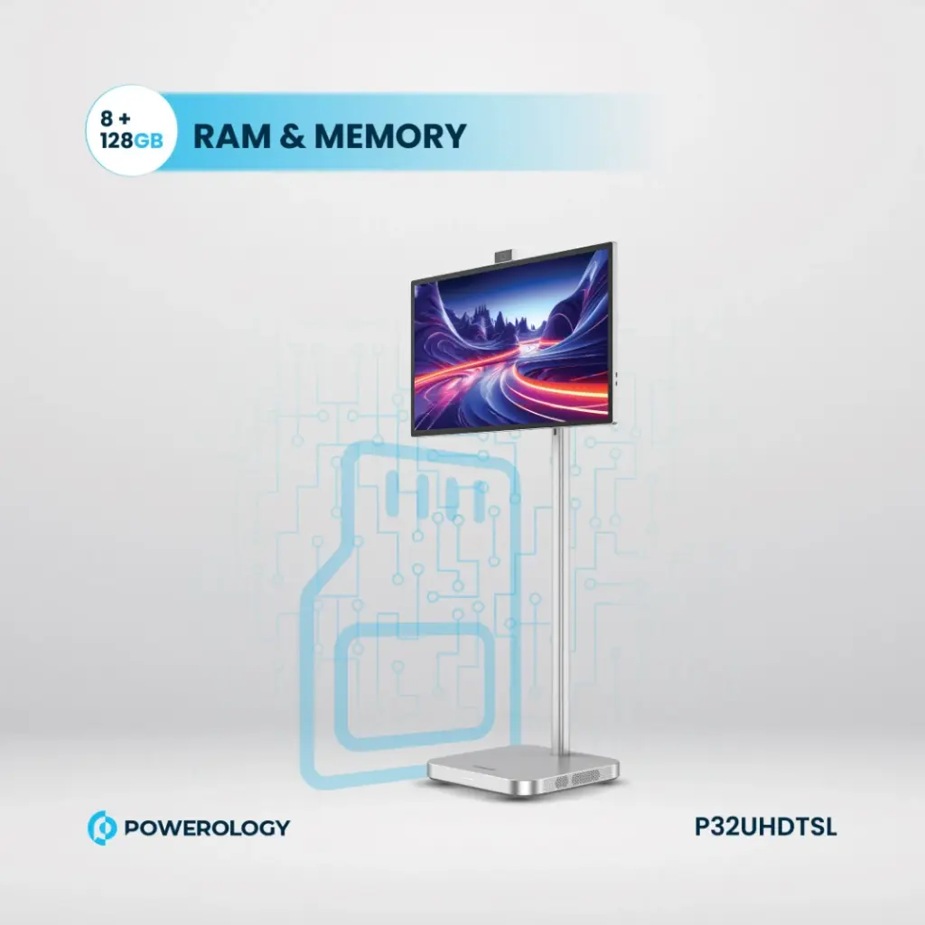 Powerology Android 32” UHD 60Hz Tablet with Stand