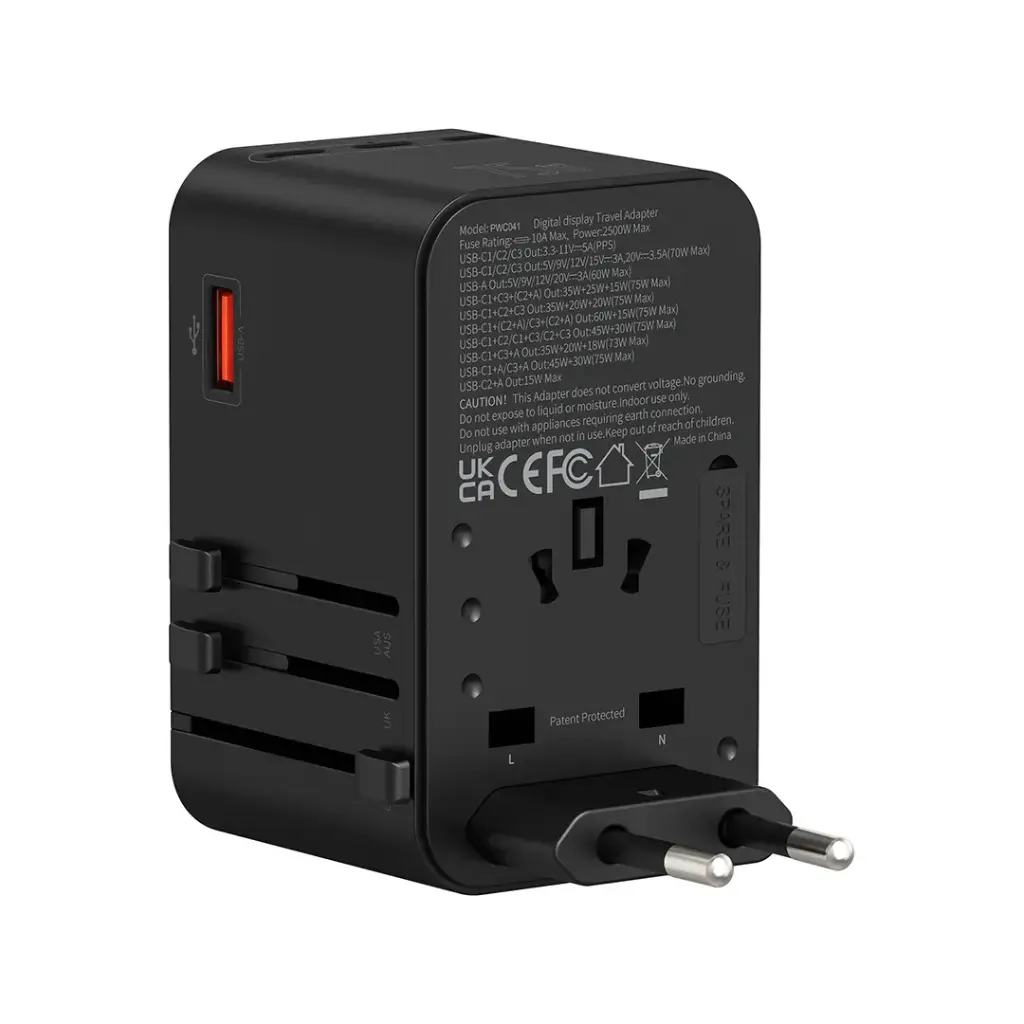 Powerology GaN 75W Universal Charger - Black