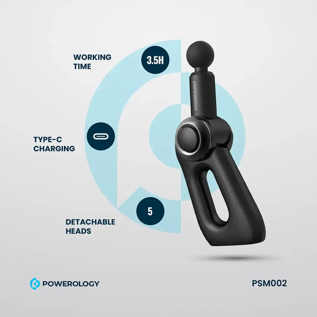 Powerology Full-Body Massage Gun - Black