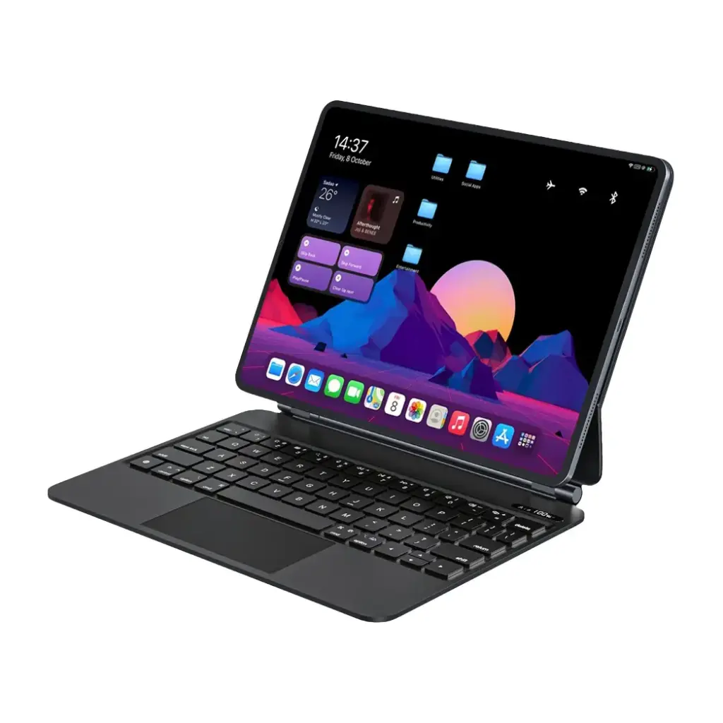 Powerology Smartcase Pro+ Wireless Keyboard Case for iPad Pro 13” (M4) - Black
