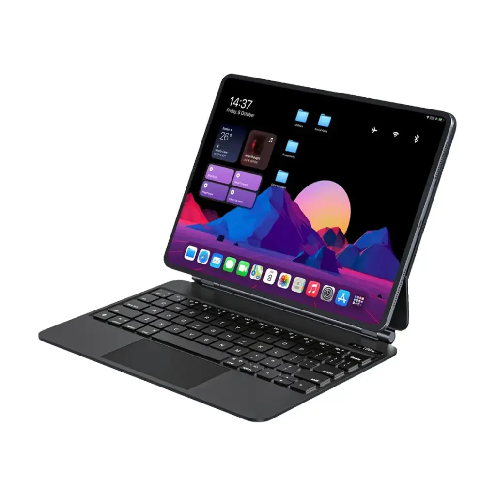 Powerology Smartcase Pro+ Wireless Keyboard Case for iPad 10th Gen - Black