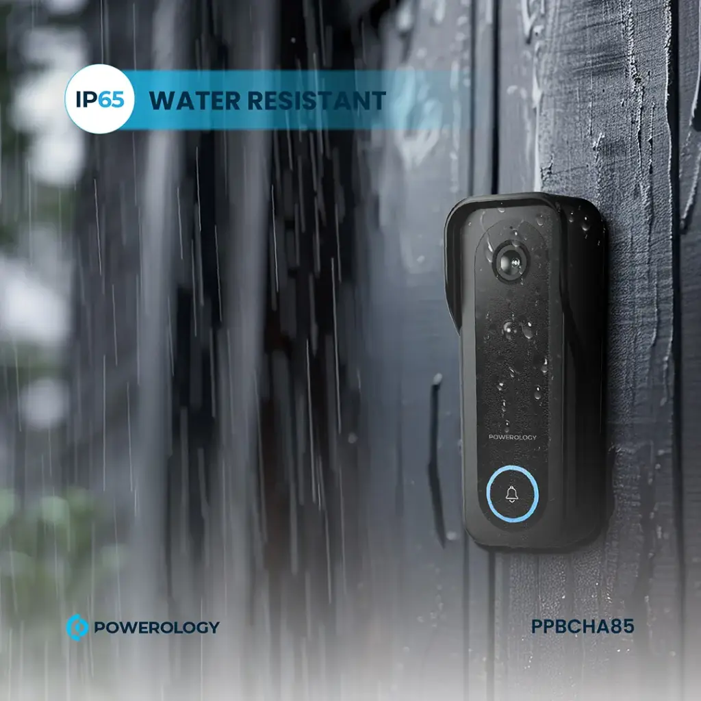 Powerology Smart Doorbell Camera - Black