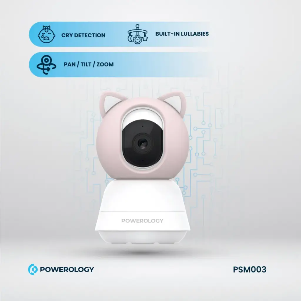 Powerology Monitor & App Baby Camera - Blue/Pink
