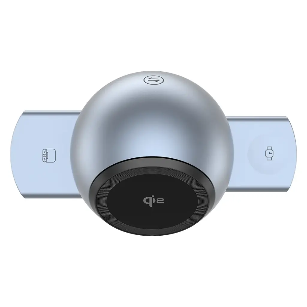 Powerology Qi2 Speaker Charge Station - Gray