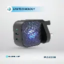 Powerology Gan Dual USB-C Wall Charger - Black