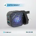 Powerology Gan Dual Port Wall Charger - Black