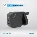 Powerology Gan Dual Port Wall Charger - Black
